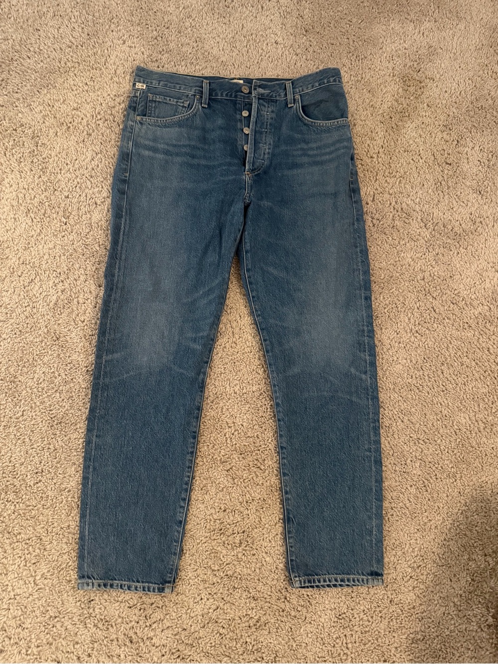 Citizens of Humanity Lyra High Rise Classic Fit Crop Jeans Blue Denim Size 29
